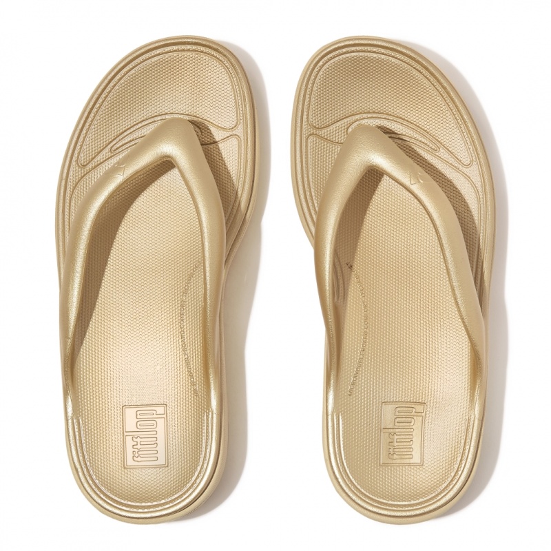 Gold Fitflop Relieff Eva Tpu Thongs Women's Toe-Post Sandals | MY-LFTVWM104