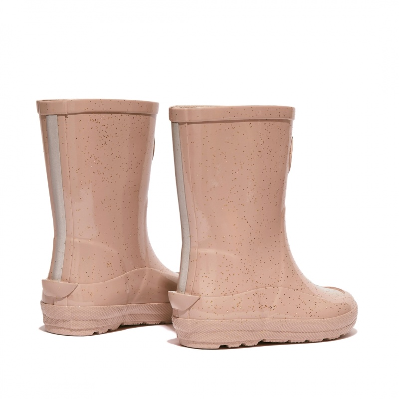 Gold Fitflop Wonderwelly Natural Rubber Mix Kids' Rain Boots | MY-QFCDSU576