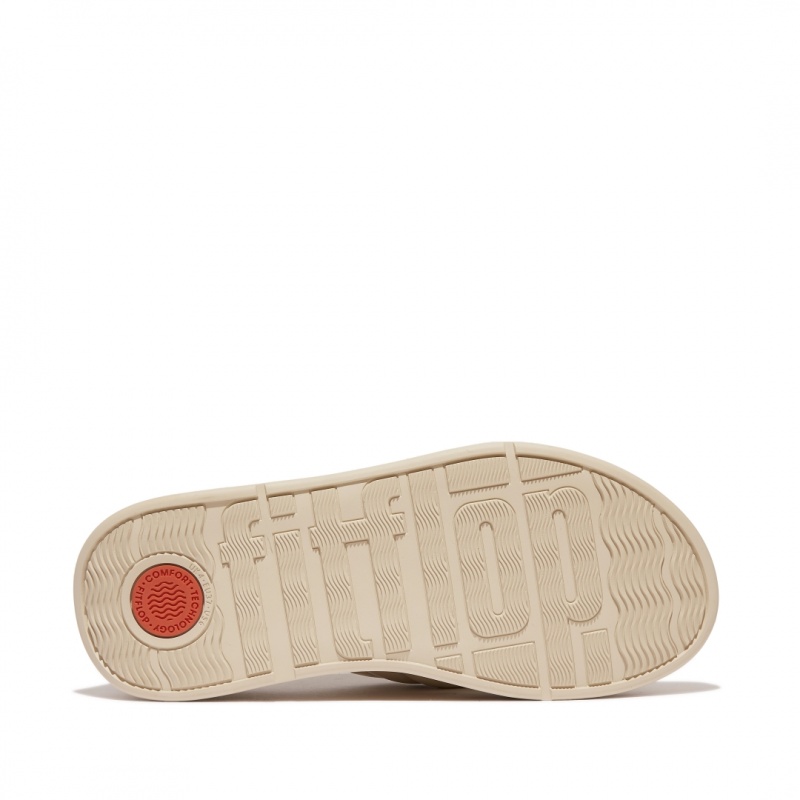 Grey Beige Fitflop F-Mode Slides Women's Slides | MY-WTNSQI937