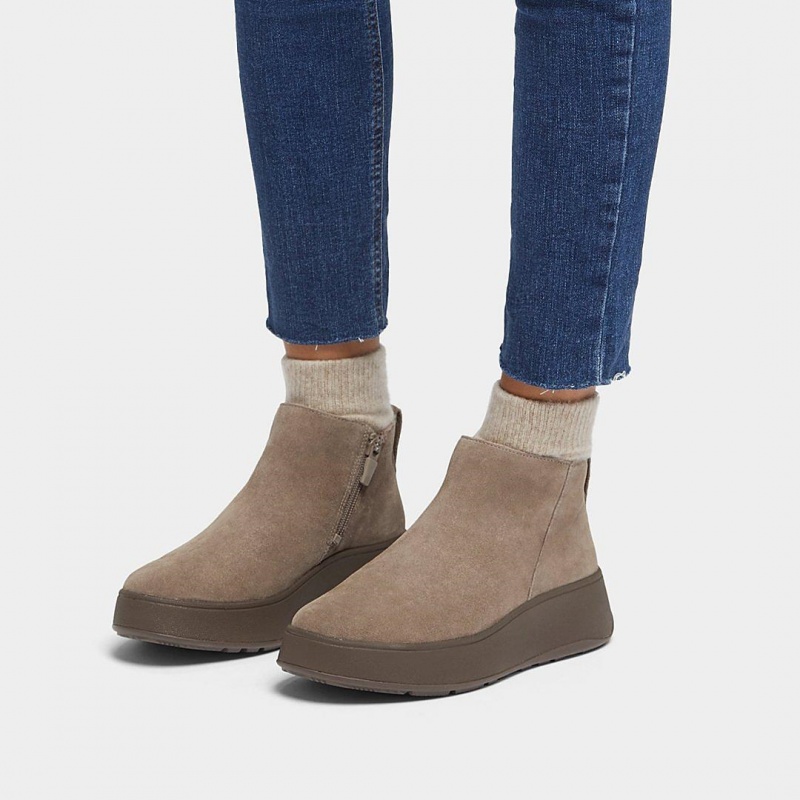 Grey Fitflop F-Mode Women's Ankle Boots | MY-AUNQXW609