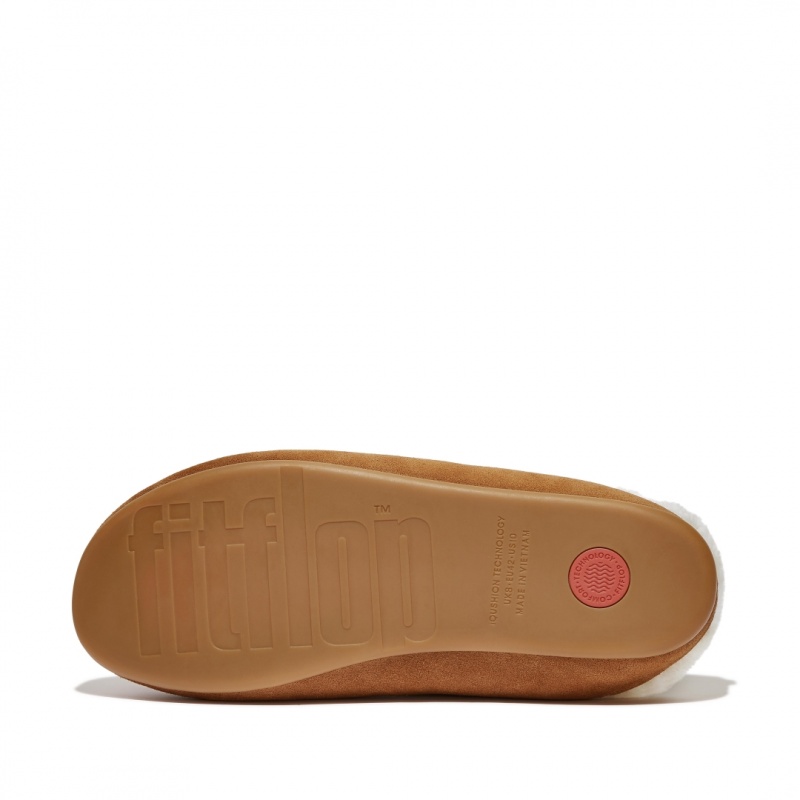 Light Brown Fitflop Shove Men's Slippers | MY-TZUMCH719