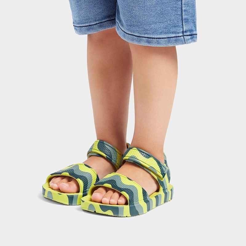 Light Green Fitflop Iqushion Eva Kids' Back-Strap Sandals | MY-GSYEQW134