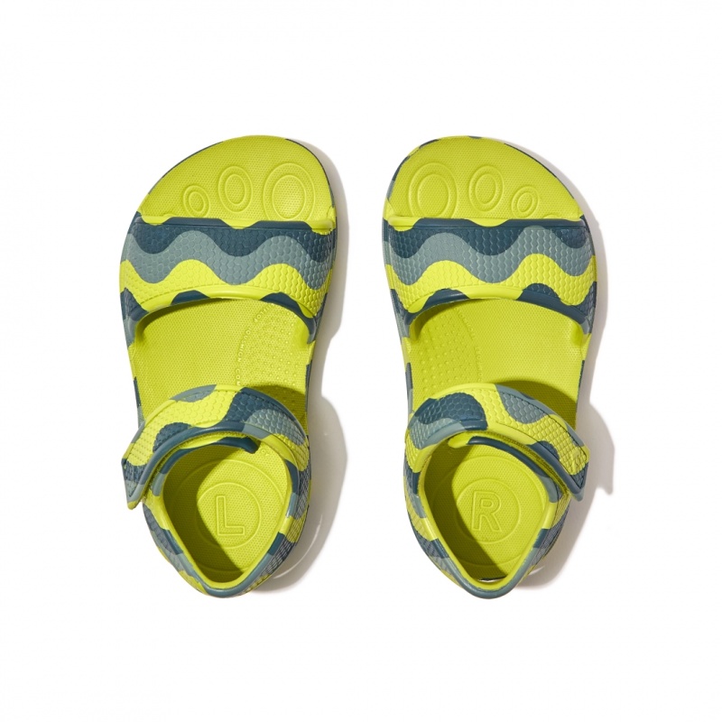 Light Green Fitflop Iqushion Eva Kids' Back-Strap Sandals | MY-GSYEQW134