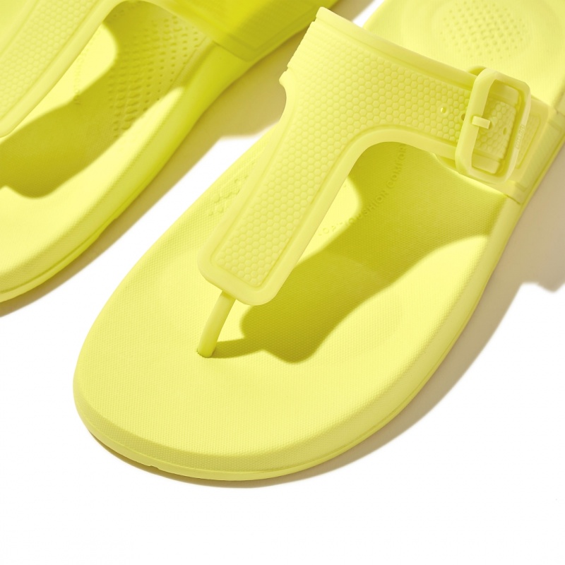 Light Green Fitflop Iqushion Rubber Tpu Flip Flops Women's Flip Flops | MY-LTRCEW974