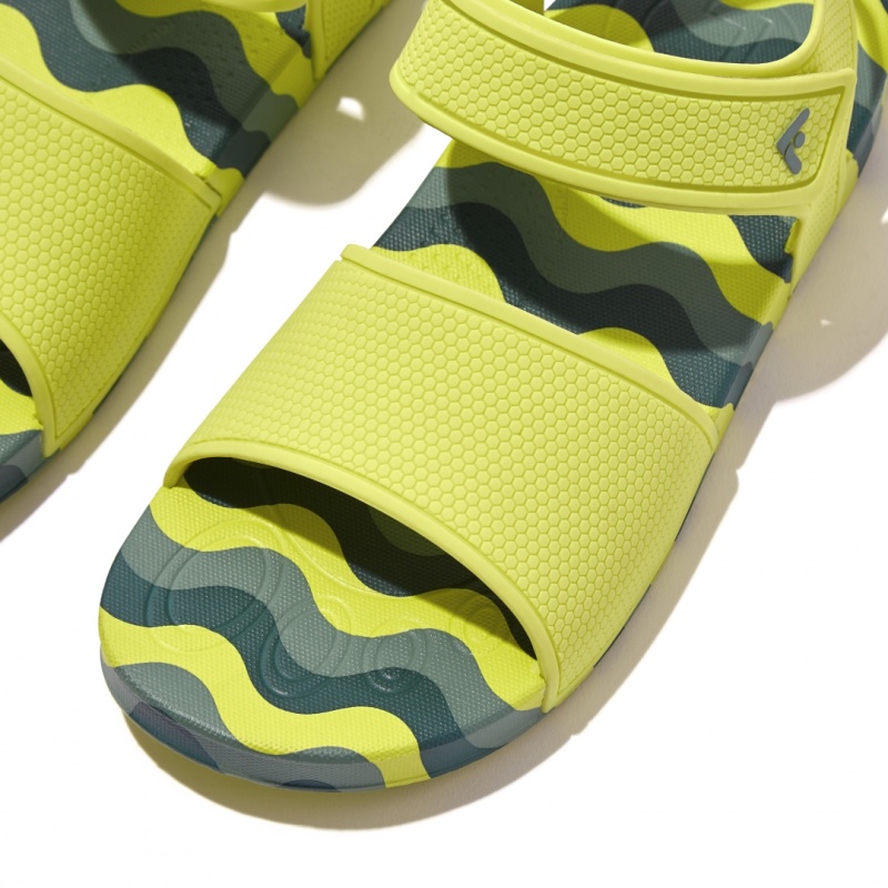 Light Green Fitflop Iqushion Rubber Tpu Kids' Back-Strap Sandals | MY-MJUCWP481