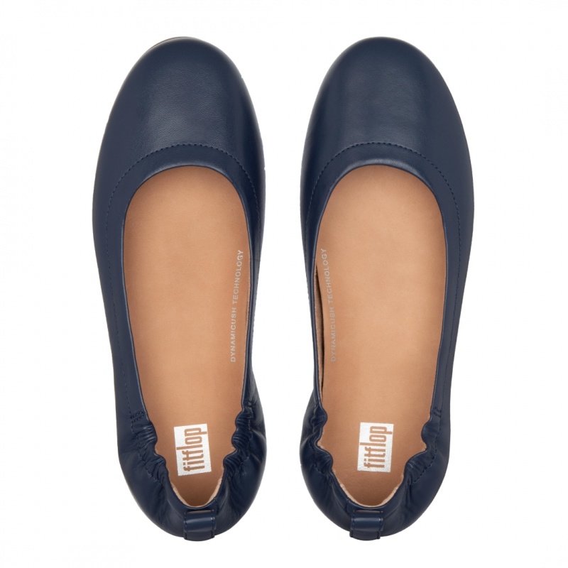 Navy Fitflop Allegro Soft Women's Ballet Flats | MY-QTISYD267