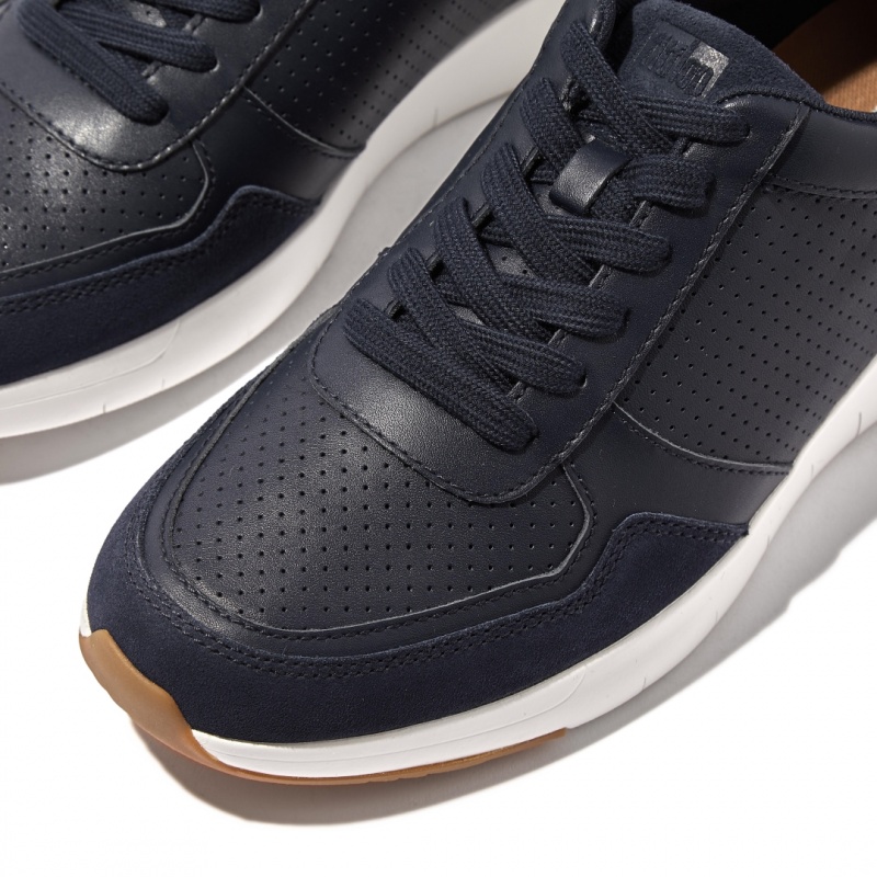 Navy Fitflop Anatomiflex Mix Men's Sneakers | MY-JIWNDL129