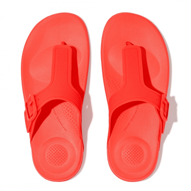 Orange Fitflop Iqushion Adjustable Buckle Flip Flops Women's Flip Flops | MY-HGQUWJ632