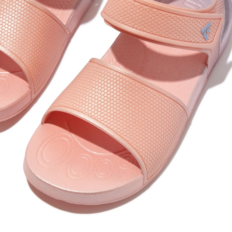 Pink Fitflop Iqushion Rubber Kids' Back-Strap Sandals | MY-HJLAIT452