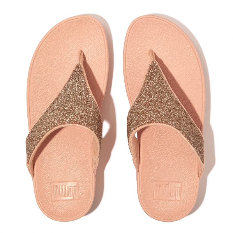 Pink Fitflop Lulu Microfibre Faux Leather (Pu) Thongs Women's Toe-Post Sandals | MY-WKFTVJ491