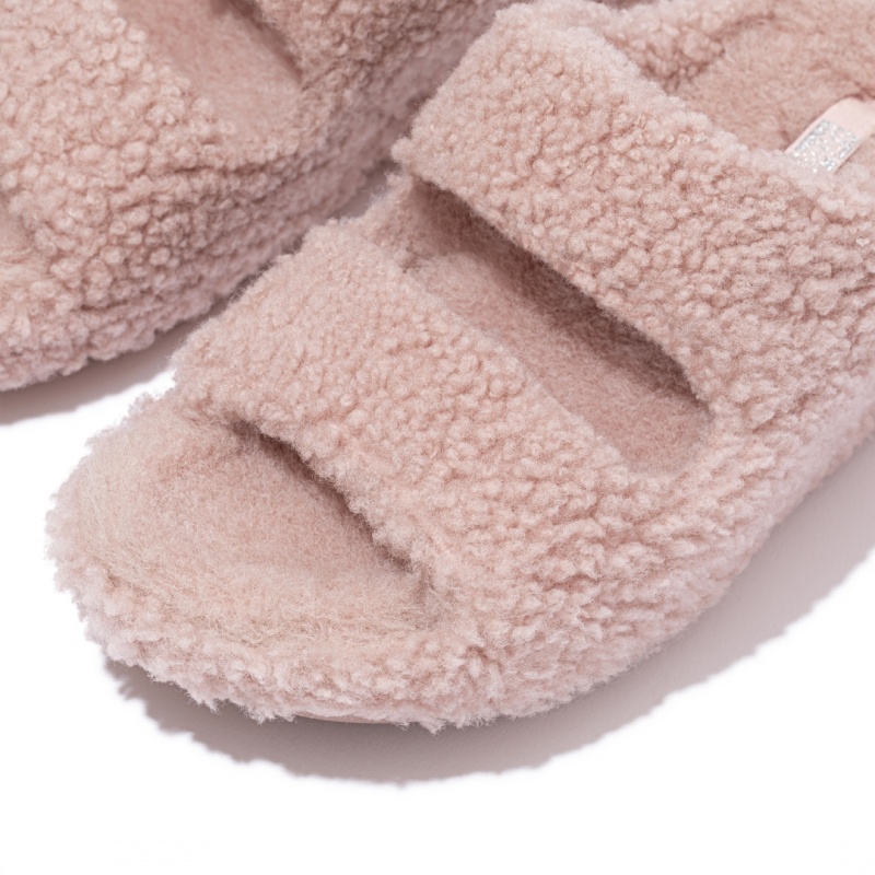 Pink Fitflop Shuv Wool Shearling Women's Slippers | MY-FNRCHM932