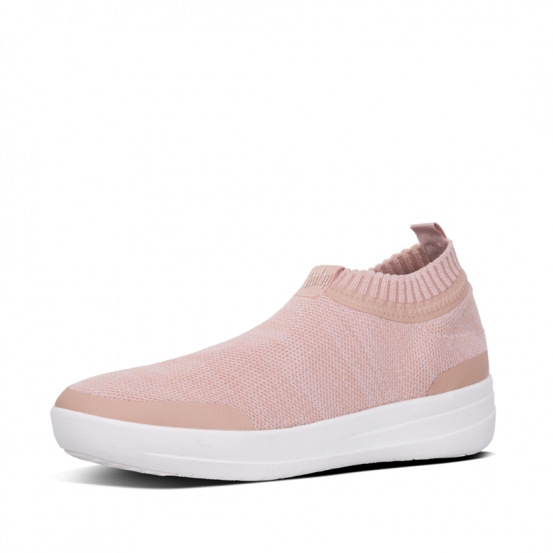 Pink Fitflop Uberknit Nylon Mix Knit Tpu Rubber Women's Sneakers | MY-ZIEJYU785