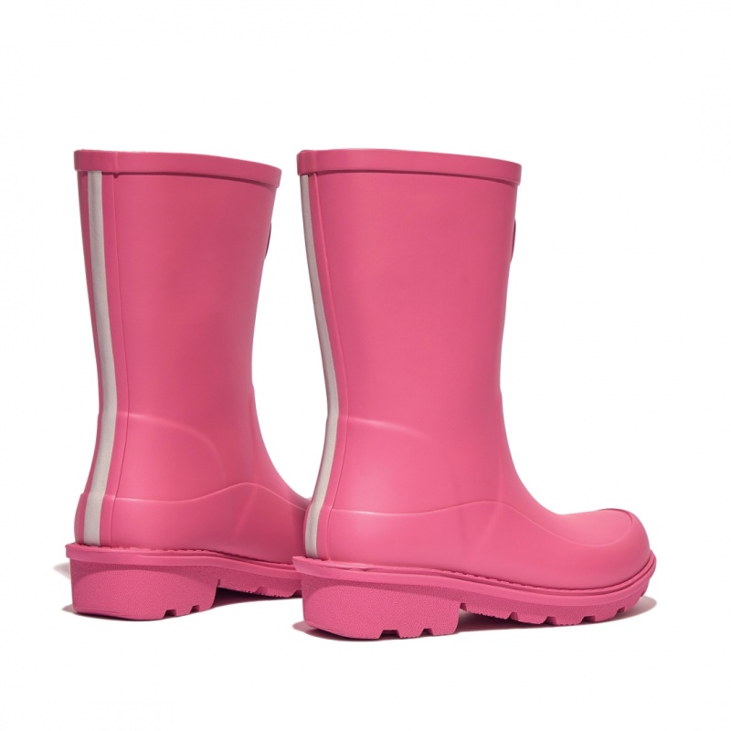 Pink Fitflop Wonderwelly Natural Mix Welly Kids' Rubber Boots | MY-RKNYMV097