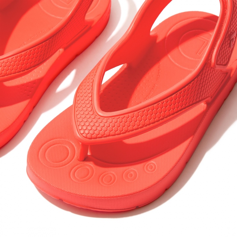 Red Fitflop Iqushion Eva Back Straps Kids' Flip Flops | MY-PKATCJ421