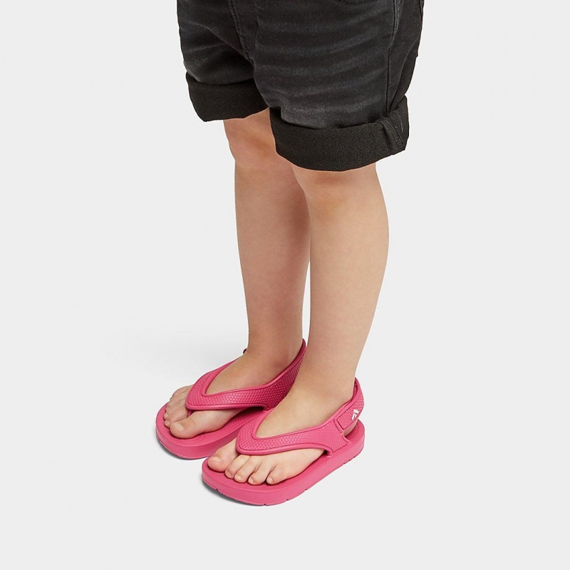 Red Fitflop Iqushion Eva Back Straps Kids' Flip Flops | MY-BOGEMR830