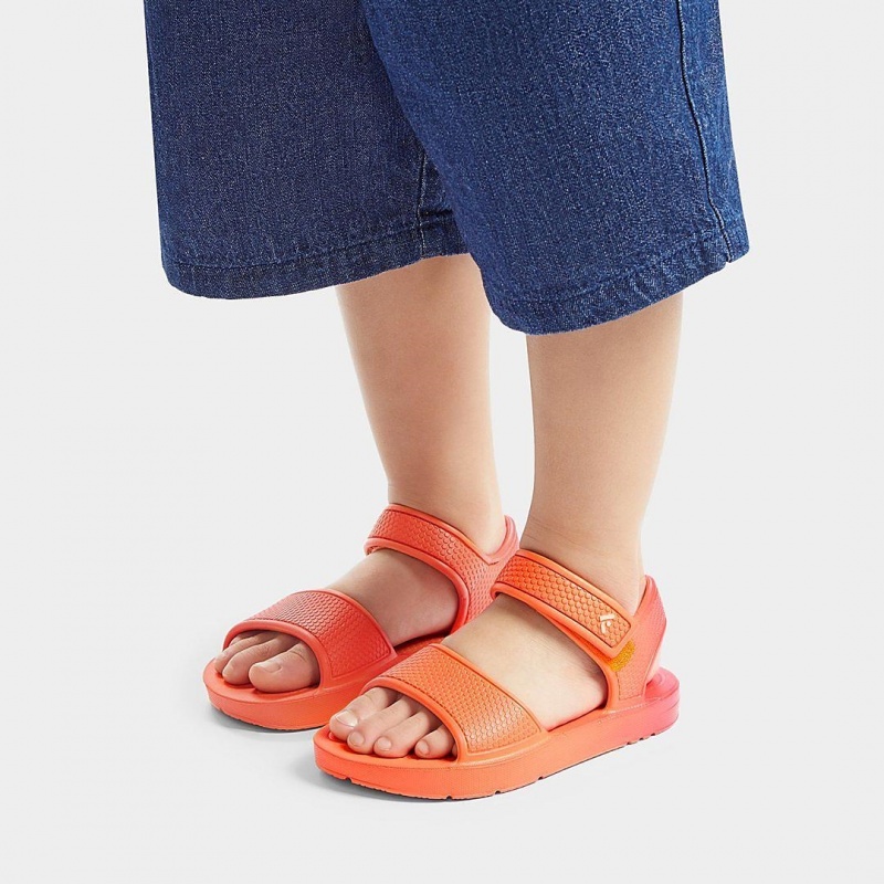 Red Fitflop Iqushion Eva Kids' Back-Strap Sandals | MY-DGICNT159