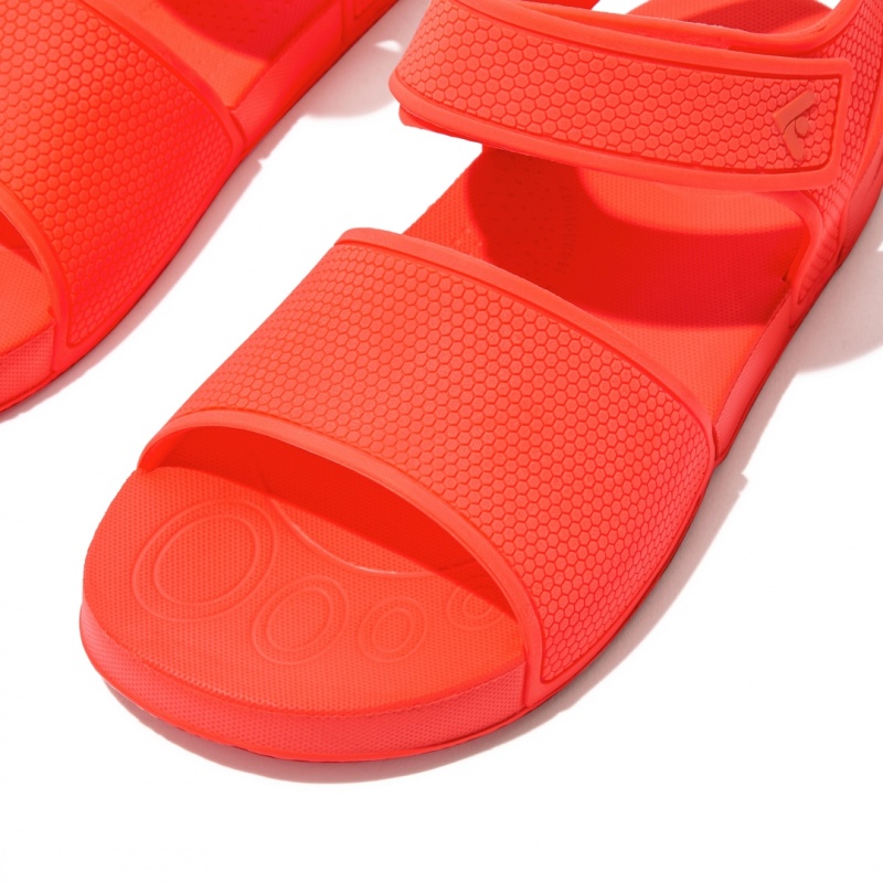 Red Fitflop Iqushion Rubber Kids' Back-Strap Sandals | MY-CYXINR467