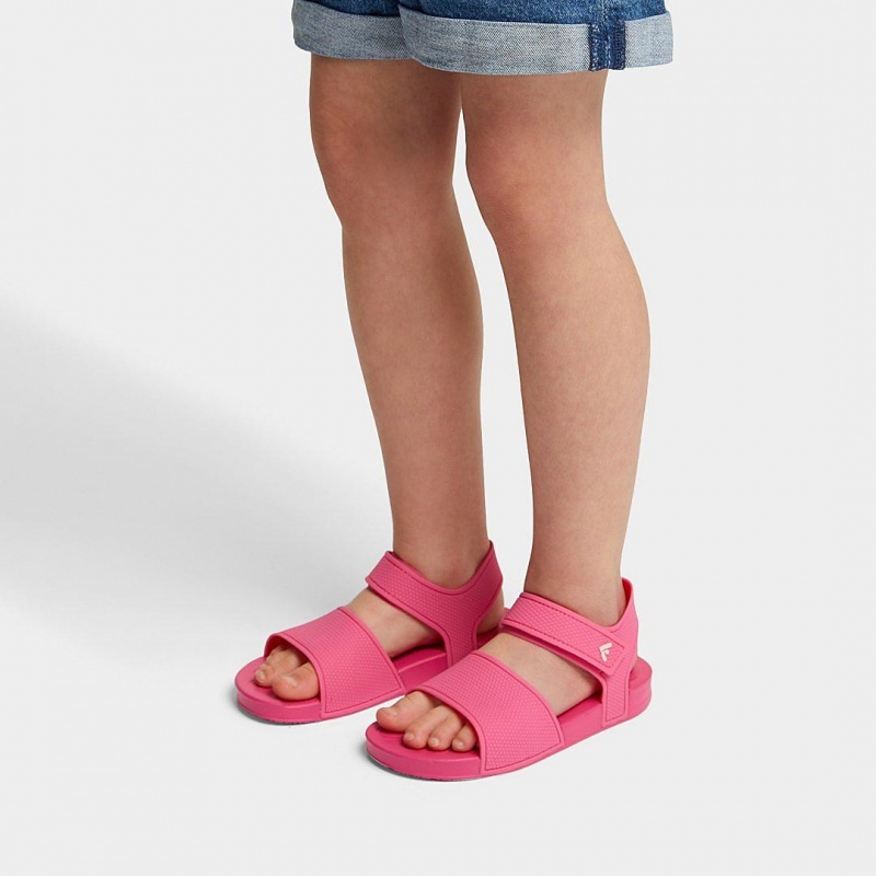 Red Fitflop Iqushion Rubber Kids' Back-Strap Sandals | MY-LHDFGR917