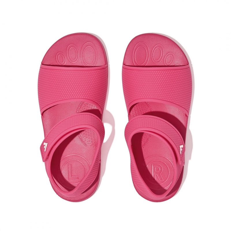 Red Fitflop Iqushion Rubber Kids' Back-Strap Sandals | MY-LHDFGR917