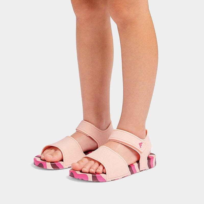 Red Fitflop Iqushion Rubber Tpu Kids' Back-Strap Sandals | MY-TSMXKU845