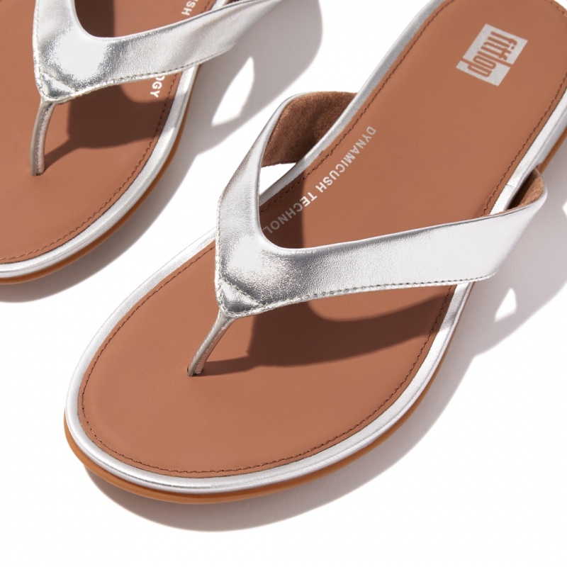 Silver Fitflop Gracie Women's Flip Flops | MY-GNVMLQ130