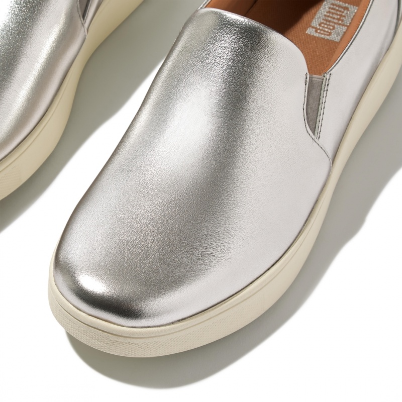 Silver Fitflop Rally Women's Sneakers | MY-ECAQGR687