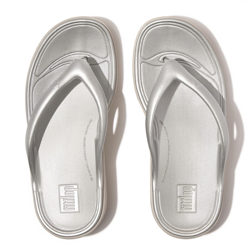 Silver Fitflop Relieff Eva Tpu Thongs Women's Toe-Post Sandals | MY-JNQTXV750