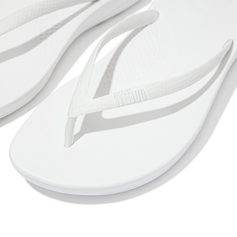 White Fitflop Iqushion Ergonomc Women's Flip Flops | MY-OSMDPG528