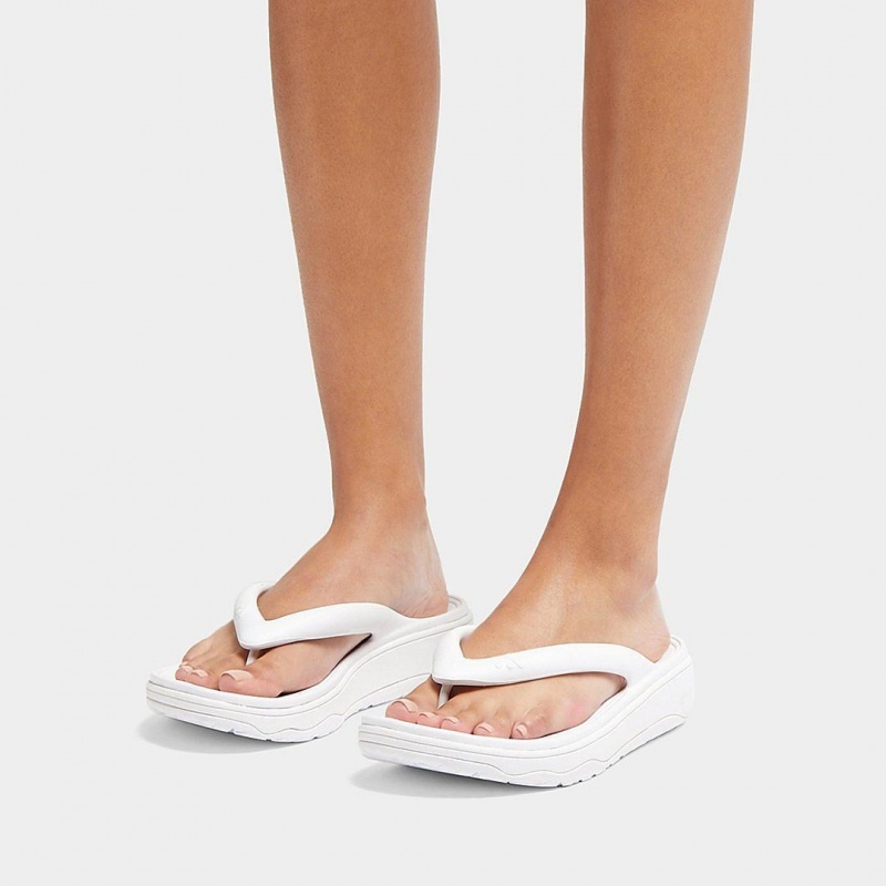 White Fitflop Relieff Eva Tpu Thongs Women's Toe-Post Sandals | MY-IXYCHZ861