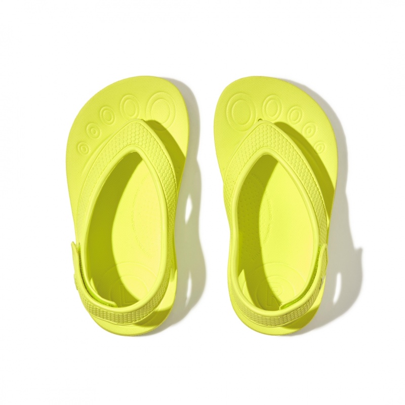 Yellow Fitflop Iqushion Eva Back Straps Kids' Flip Flops | MY-MHQTKL263