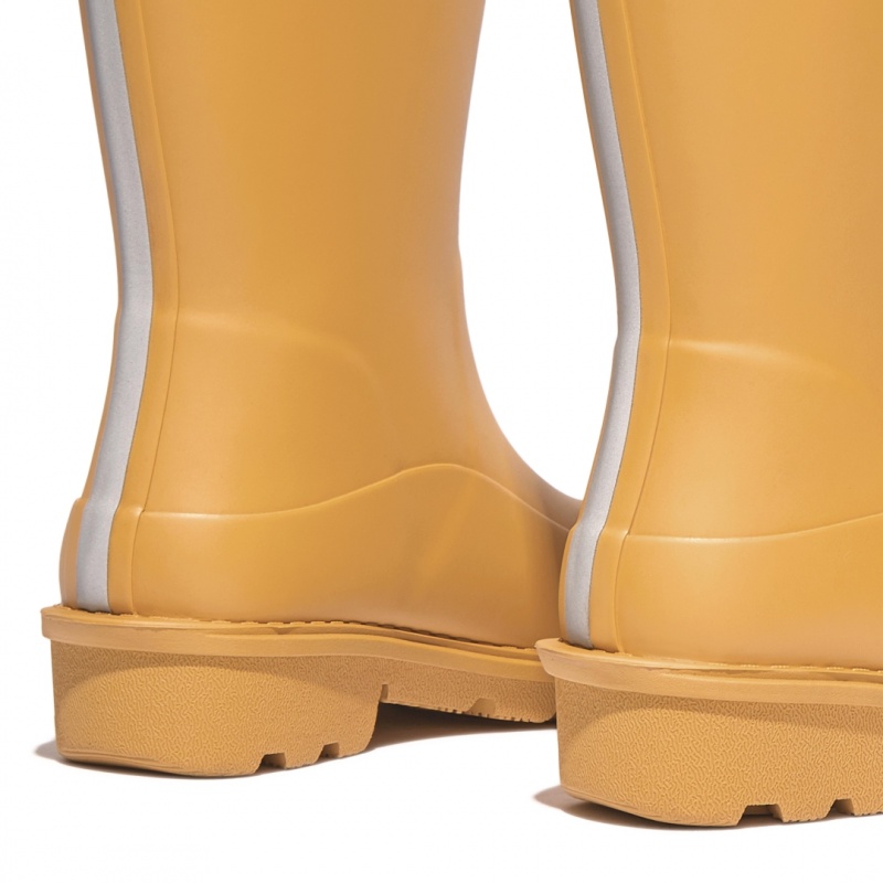 Yellow Fitflop Wonderwelly Natural Mix Welly Kids' Rubber Boots | MY-MQRFWN132