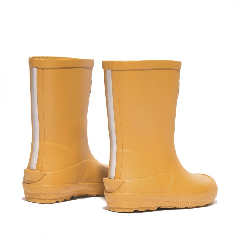 Yellow Fitflop Wonderwelly Natural Rubber Mix Kids' Rain Boots | MY-VCSDUW523